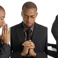 Did you pray today meme depicting an image of a man praying in three panels.