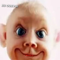 É O Menino De Papai É / It's Daddy's Boy meme format depicting a warped image of a baby.