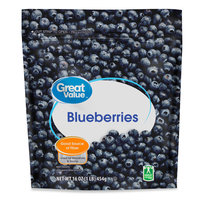 Great Value Blueberries meme depicting a bag of the walmart frozen blueberries.