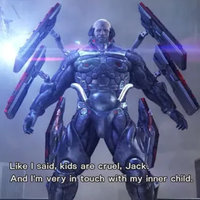 Like I Said Kids Are Cruel Jack meme and scene from metal gear rising revengeance.