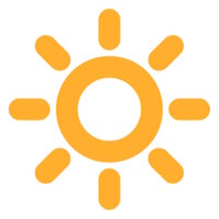 An image of the Bright Button Emoji / Sun Emoji.