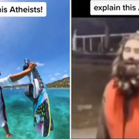 Explain this Atheists tiktok video examples.