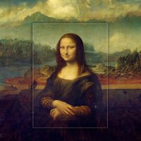 AI-Expanded Mona Lisa artwork depicting the painting with its background scenery expanded by artificial intelligence.