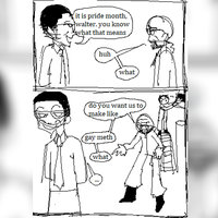 It is pride month you know what that means meme format and webcomic.