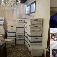 Classified Documents Stored In Mar-A-Lago Bathroom Image of documents stored in Mar-A-Lago bathroom