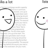 Talks a Lot, Listens Talks a Lot Listens meme depicting two stick figures facing each other while one speaks and the other listens.