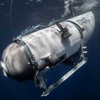 A photo of the titan submarine operated by OceanGate Expeditions.