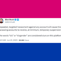 Elon Musk Cis Is a Slur tweet.