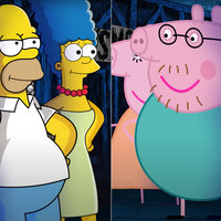 La Familia Simpson vs. La Familia de Peppa Pig La Familia Simpson vs. La Familia de Peppa Pig meme.