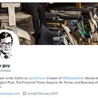 Derek Guy / Twitter Menswear Guy twitter account screenshot.