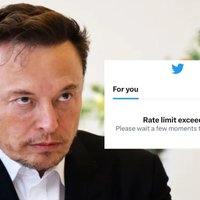 Rate limit exceeded twitter error message and a picture of elon musk.