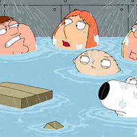 Peter Griffin Drowning Confession meme depicting the griffin family in a room filling with water from family guy.