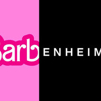 Barbenheimer Barbenheimer meme example depicting the barbie and oppenheimer movie logos meshed together.