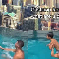 Cristiano Ronaldo Joga Filho Na Piscina / Cristiano Ronaldo Throws Son Out Of The Pool Cristiano Ronaldo Joga Filho Na Piscina / Cristiano Ronaldo Throws Son Out Of The Pool