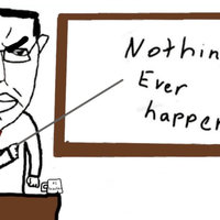 daily reminder: nothing ever happens with a nothing burger on the side