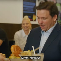 Ron DeSantis Mmm Hungwy meme and viral video.