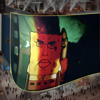 TSX Live Times Square billboard app with ChudBob SoyPants.