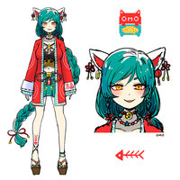 Artwork of VTuber OMOCAT.