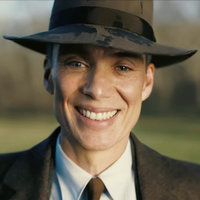 Oppenheimer Smile meme depicting cillian murphy in the 2023 movie.