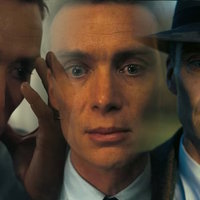 Oppenheimer Fancams examples depicting images of cillian murphy as oppenheimer looking remorseful from the 2023 movie.