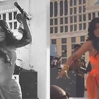 Photos of Cardi B Throwing a Microphone At Fan during one of her concerts in 2023.