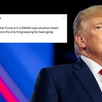 donald trump third indictment tweet and a photo of the former president