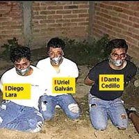 Lagos de Moreno Incident / Los 5 Jóvenes De Lagos De Moreno Lagos de Moreno Incident / Los 5 Jóvenes De Lagos De Moreno depicting a photo of five men on their knees with duct tape around their mouths.