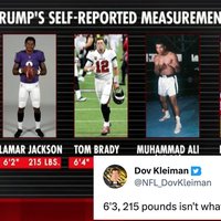 Trump 6'3", 215 pounds donald trump height and weight msnbc graphic