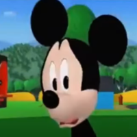 Mickey Mouse Sadly Walking Away