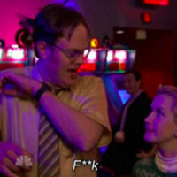 Dwight "Fuck" / Angela Scares Dwight