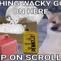 Nothing wacky going on here meme example depicting a dog making napalm.