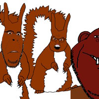 Squirreljak / That's Nuts Squirreljak / That's Nuts meme example depicting the three squirrel variants.