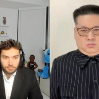 Adin Ross' Kim Jong-un Interview Stream Photos of Adin Ross and Kim Jong-un in reference to the rumored interview stream from 2023.
