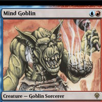 Mind Goblin Mind goblin MTG card depicting the "creature" and "goblin sorcerer."