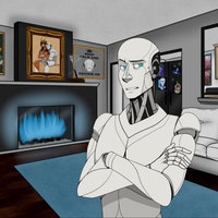 Just a Robot YouTuber robot persona / avatar.