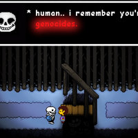 Human, I Remember You're Genocides photoshop of Sans from Undertale telling the player character "i remember you're genocides"