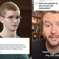 Images and posts of Jon Romano / JonSeekingPeace, also known as the tiktok school shooter.