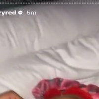 Cropped image of Sexyy Red's sex tape leak from her Instagram story in October 2023.