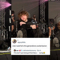 Dream Crying at His Concert viral video screenshots and a tweet commenting on it.