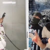 Two examples of purported Israelis mocking Palestinians on TikTok.