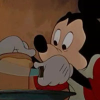 Mickey Mouse Slicing Bread Thinly
