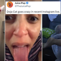 Doja Cat Freakouts from Instagram in November 2023 and a tweet reacting to them.