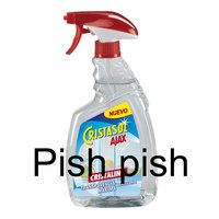 Pish Pish meme depicting a spray bottle of Cristasol Cristalino.