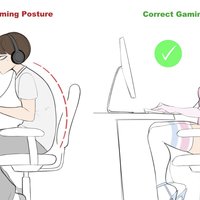Correct gaming posture template and meme.