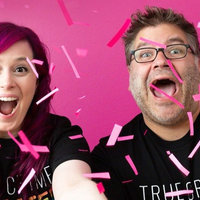 An image of True Crime Obsessed hosts Patrick Hinds and Gillian Pensavalle.