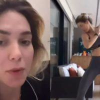 Screenshots from the Virgínia Fonseca Dançando / Virgínia Fonseca Dancing viral video.