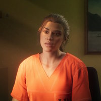 A screenshot of GTA 6 character Lucia from the December 2023 trailer.