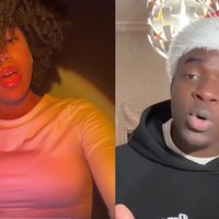 Two examples of the Hood Christmas Carols TikTok trend.