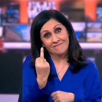 Maryam Moshiri Doing The Middle Finger