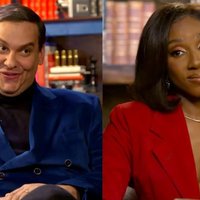 Screenshots taken from the viral George Santos Ziwe Interview video.